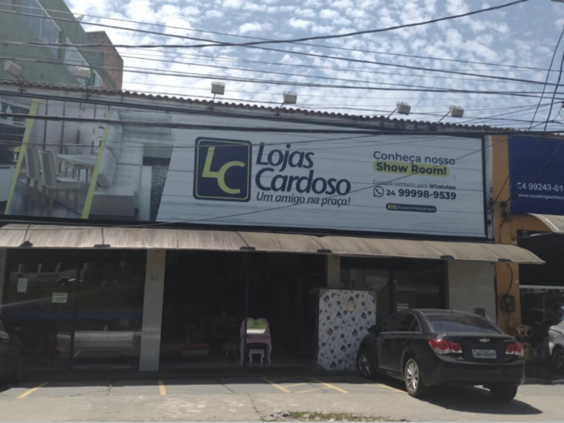 Fachada da Loja Japuíba, na Rua Francelino Alves de Lima, nº 23